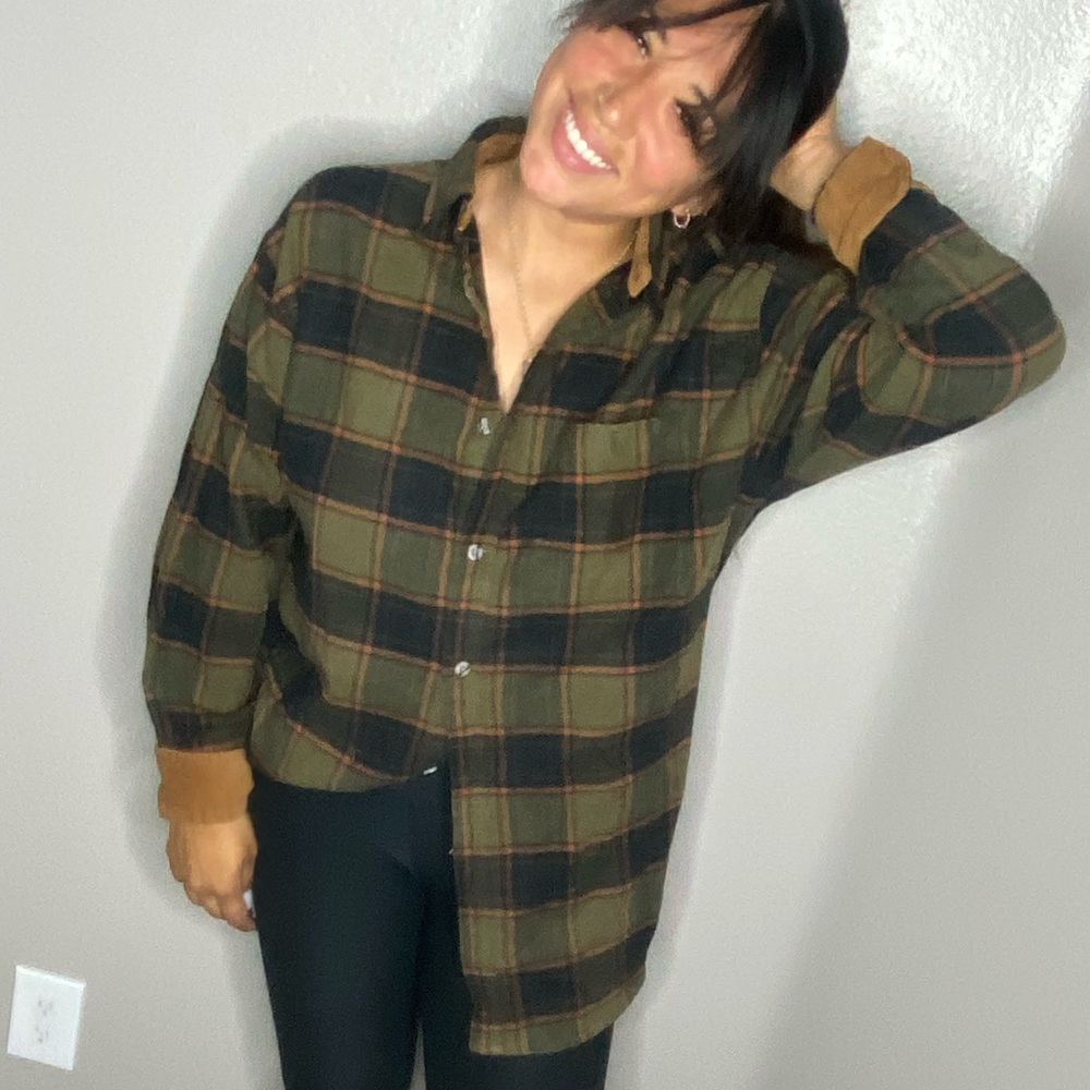 Canyon Guide Plaid Dark Green Flannel Large